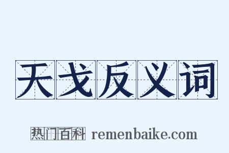 天戈反义词是什么意思的图片
